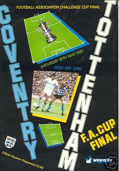 1987 FA CUP FINAL - COVENTRY CITY v TOTTENHAM HOTSPUR